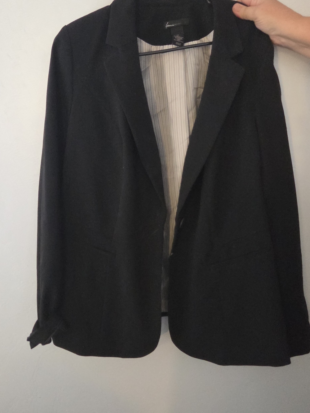 Lane Bryant Black Notched-Lapel Blazer